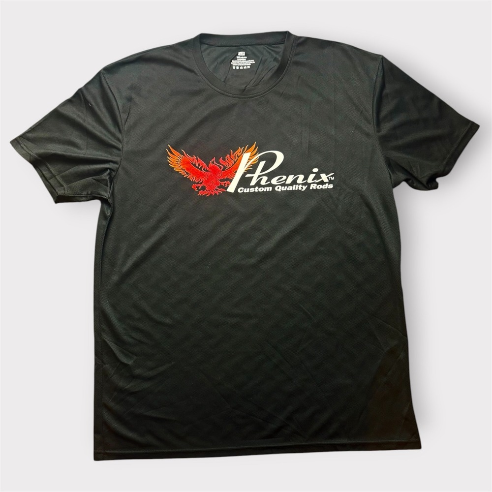 Phenix Custom Quality Rods Fishing Shirt Mens 2XL Black Performance Pirate Skull
